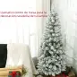 Árbol de Navidad Artificial Nevado 150 cm con 317 Ramas y Soporte de Metal Árbol de Navideño para Salón Interior Verde