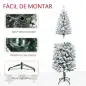 Árbol de Navidad Artificial Nevado 150 cm con 317 Ramas y Soporte de Metal Árbol de Navideño para Salón Interior Verde