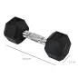 Juego de Mancuernas de 2x6kg con Barra de Conexión Metálica y Cabeza Hexagonal para Entrenamiento en Casa Negro y Plata Juego de Mancuernas de 2x6kg con Barra de Conexión Metálica y Cabeza Hexagonal para Entrenamiento en Casa Negro y Plata