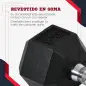 Juego de Mancuernas de 2x6kg con Barra de Conexión Metálica y Cabeza Hexagonal para Entrenamiento en Casa Negro y Plata Juego de Mancuernas de 2x6kg con Barra de Conexión Metálica y Cabeza Hexagonal para Entrenamiento en Casa Negro y Plata