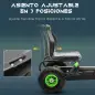 Coche de Pedales para Niños de 5-12 Años con Asiento Ajustable Neumáticos Inflables Amortiguador Carga 50kg Negro Verde