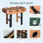 Mesa Multijuegos 4 en 1 para Niños +6 Años Futbolines para Niños Mesa de Billar Mesa de Ping-pong 92x78x80 Natural