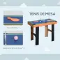 Mesa Multijuegos 4 en 1 para Niños +6 Años Futbolines para Niños Mesa de Billar Mesa de Ping-pong 92x78x80 Natural