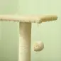 Árbol para Gatos de 3 Niveles Torre para Gatos con Postes de Sisal Tablero para Rascar y Bola Colgante Crema