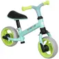 Bicicleta de Equilibrio para Niños de 18-48 Meses con Asiento Ajustable en Altura 66,5x34x47 cm Verde y Turquesa