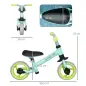 Bicicleta de Equilibrio para Niños de 18-48 Meses con Asiento Ajustable en Altura 66,5x34x47 cm Verde y Turquesa