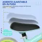 Bicicleta de Equilibrio para Niños de 18-48 Meses con Asiento Ajustable en Altura 66,5x34x47 cm Verde y Turquesa