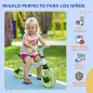 Bicicleta de Equilibrio para Niños de 18-48 Meses con Asiento Ajustable en Altura 66,5x34x47 cm Verde y Turquesa
