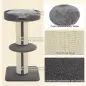 Árbol para Gatos Altura 91 cm de 3 Niveles con Nido Plataforma y Poste de Sisal 45x45x91 cm Gris
