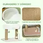 Árbol Rascador para Gatos Pequeños Altura 42 cm con Nido Bolas Colgantes y Postes de Sisal 48x38x42 cm Blanco