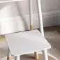 Tocador de Maquillaje para Niñas de +3 Años Tocador Infantil con Taburete y Espejo Diseño Sencillo Blanco