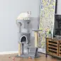 Árbol para Gatos de 5 Niveles Torre para Gatos con Plataformas Nido Postes de Yute Escalera y Bola Colgante Gris