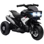 Moto Eléctrica Infantil con Luces Bocina Música Neumáticos Anchos Moto para Niños con Velocidad 3 km/h Negro