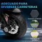 Moto Eléctrica Infantil con Luces Bocina Música Neumáticos Anchos Moto para Niños con Velocidad 3 km/h Negro