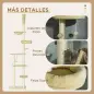 Árbol para Gatos de Suelo a Techo de 230-250 cm con Altura Ajustable Múltiples Plataformas Cestos Hamaca Bolas Beige