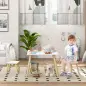 Mesa Infantil con Sillas Respaldos con Orejas de Conejo Mesa Infantil para Guardería Sala de Juegos Blanco Mesa Infantil con Sillas Respaldos con Orejas de Conejo Mesa Infantil para Guardería Sala de Juegos Blanco