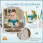 Tobogán Infantil 6 en 1 con Columpio y Tobogán Telescopio Aro de Baloncesto Espacio de Almacenamiento Multicolor