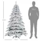 Árbol de Navidad Artificial Nevado 180 cm con 627 Ramas y Soporte de Metal Árbol de Navideño para Salón Verde y Blanco
