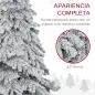 Árbol de Navidad Artificial Nevado 180 cm con 627 Ramas y Soporte de Metal Árbol de Navideño para Salón Verde y Blanco