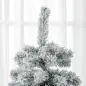 Árbol de Navidad Artificial Nevado 180 cm con 627 Ramas y Soporte de Metal Árbol de Navideño para Salón Verde y Blanco