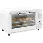 Horno Eléctrico Sobremesa 10L 750W Horno Eléctrico Pequeño Temperatura 230 ℃ y Temporizador 36,5x26x22 cm Blanco