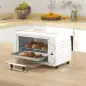 Horno Eléctrico Sobremesa 10L 750W Horno Eléctrico Pequeño Temperatura 230 ℃ y Temporizador 36,5x26x22 cm Blanco