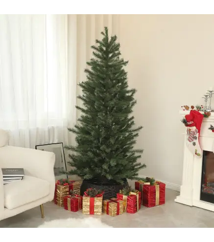 Árbol de Navidad Artificial 210 cm con 793 Ramas y Soporte de Acero Árbol Navideño para Salón Interior Verde