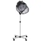 Secador de Casco Profesional 1180W con Altura Ajustable Temperatura Regulable Temporizador Capucha y Ruedas Negro