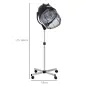 Secador de Casco Profesional 1180W con Altura Ajustable Temperatura Regulable Temporizador Capucha y Ruedas Negro