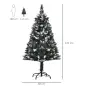 Árbol de Navidad Artificial 120 cm con 222 Ramas 28 Decoraciones Soporte de Acero Base Plegable y Desmontable Verde