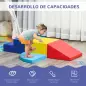 Juego de 4 Bloques Psicomotricidad para Niños Juguete para Aprendizaje para Escalar y Gatear Multicolor