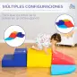 Juego de 4 Bloques Psicomotricidad para Niños Juguete para Aprendizaje para Escalar y Gatear Multicolor