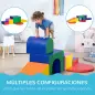 Juego de 7 Bloques de Espuma para Niños Bloques de Construcción Figuras de Construcción para Escalar y Gatear Multicolor
