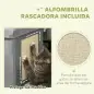 Casa para Gatos con Tablero de Rascar y Puerta para Interior 36,5x36,5x36,5 cm Gris