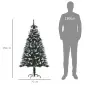 Árbol de Navidad Artificial 150 cm con 378 Ramas 41 Decoraciones Soporte de Acero Base Plegable y Desmontable Verde