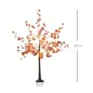 Lámpara de Árbol 150 cm con 245 Luces LED y Base Decoración Navidad para Interiores y Exterior Naranja