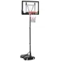 Canasta de Baloncesto con Altura Ajustable 206-260 cm Aro de Baloncesto con Ruedas y Base Rellenable Negro