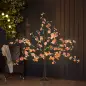 Lámpara de Árbol 120 cm con 175 Luces LED y Base Decoración Navidad para Interiores y Exterior Naranja