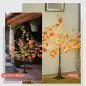 Lámpara de Árbol 120 cm con 175 Luces LED y Base Decoración Navidad para Interiores y Exterior Naranja