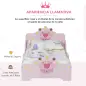 Cama Infantil de +3 Años 143x73x60 cm con Estampado de Corona Carga 50 kg para Dormitorio Rosa