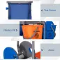 Carro de Limpieza con Bolsa de Basura Cubos de Fregar de 18L Escurridor de Prensa Estantes 111x63,3x103 cm Multicolor