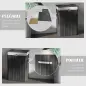 Cesto para la Ropa Sucia Plegable con Tapa Cubo para la Colada Rectangular con Asas 40x30x60 cm Gris Oscuro