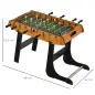 Futbolín con 22 Jugadores Juego de Mesa de Fútbol para Niños y Adultos con 2 Marcadores 98x42x62,5 cm Natural y Negro