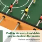 Futbolín con 22 Jugadores Juego de Mesa de Fútbol para Niños y Adultos con 2 Marcadores 98x42x62,5 cm Natural y Negro