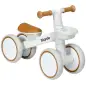 Bicicleta sin Pedales para Niños de 12-36 Meses con Asiento Ajustable Cesta y 4 Ruedas Silenciosas 56x27x39 cm Blanco