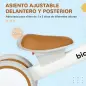 Bicicleta sin Pedales para Niños de 12-36 Meses con Asiento Ajustable Cesta y 4 Ruedas Silenciosas 56x27x39 cm Blanco