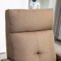 Sillón Reclinable Manual Sofá Individual con Reclinación hasta 155º Carga 150 kg Marrón