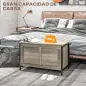 Baúl de Almacenaje para Dormitorio 95 L con Tapa Banco de Almacenaje con Bisagra de Seguridad 80x40x50 cm Grisáceo