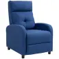 Sillón Reclinable Manual Sofá Individual con Reclinación hasta 155º Carga 150 kg Azul Sillón Reclinable Manual Sofá Individual con Reclinación hasta 155º Carga 150 kg Azul