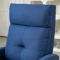 Sillón Reclinable Manual Sofá Individual con Reclinación hasta 155º Carga 150 kg Azul